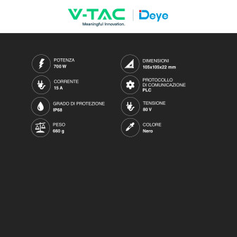 V-Tac Deye Ottimizzatore di Potenza per Pannelli Solari - SKU 12746