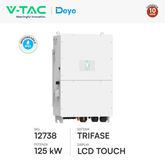 V-Tac Deye Inverter Trifase Ibrido 125kW IP65