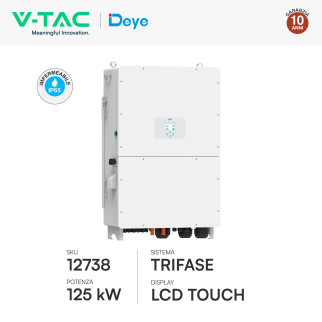 V-Tac Deye Inverter Trifase Ibrido 125kW IP65