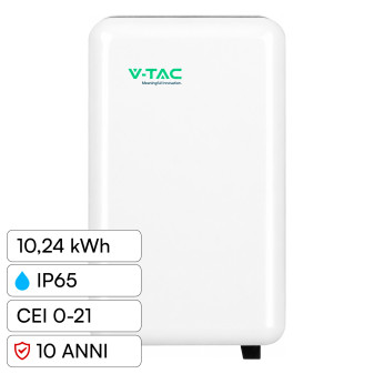 V-Tac VT-12040-1 Batteria BMS LiFePO4 51,2V 200Ah 10,24 kWh IP65
