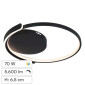 V-Tac VT-84025RD Plafoniera LED a Superficie 70W SMD Changing Color CCT Dimmerabile con Telecomando Colore Nero - SKU 24179