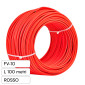 V-Tac Cavo FV-10 di Collegamento per Pannelli Solari Fotovoltaici Colore Rosso Bobina da 100 metri per Polo Positivo - SKU 12802