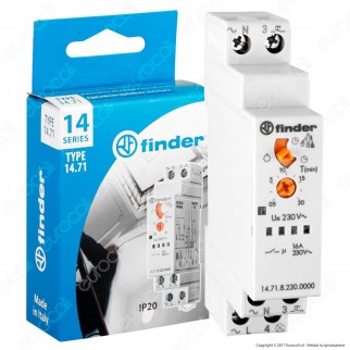 Finder Serie 14 Temporizzatore Modulare Unipolare Luci Scale 16A -