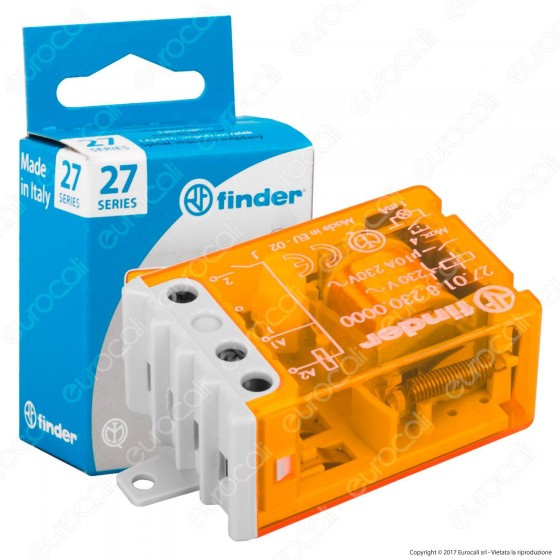 Finder Serie 27 Relè Elettromeccanico ad Impulsi 10A - mod. Finder Serie 27 Relè Elettromeccanico ad Impulsi 10A - mod.