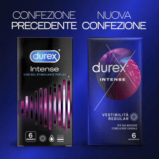 Preservativi Durex Intense con Nervature - Confezione 6 Profilattici