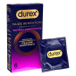 Preservativi Durex Nude Sensation Premium No Latex Extra Lubrificato Alta Sensibilità Anallergici Senza Lattice - 6 Profilattici