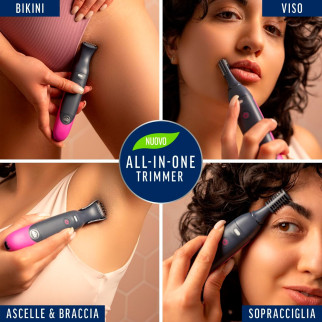 Veet Expert All In One Trimmer Rasoio Elettrico Waterproof Senza Fili