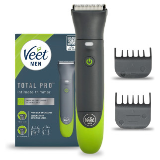 Veet Men Total Pro Intimate Trimmer Rasoio Elettrico Waterproof