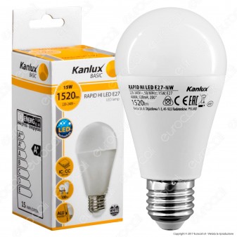 Kanlux RAPID Lampadina LED E27 15W Bulb A60 - mod. 25400 / 25401