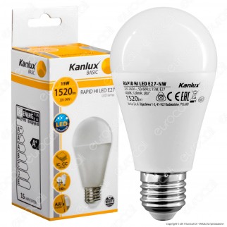Kanlux RAPID Lampadina LED E27 15W Bulb A60 - mod. 25400 / 25401