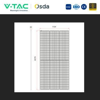 V-Tac Pannelli Fotovoltaici 590W STC 654W BNPI TopCon IP68