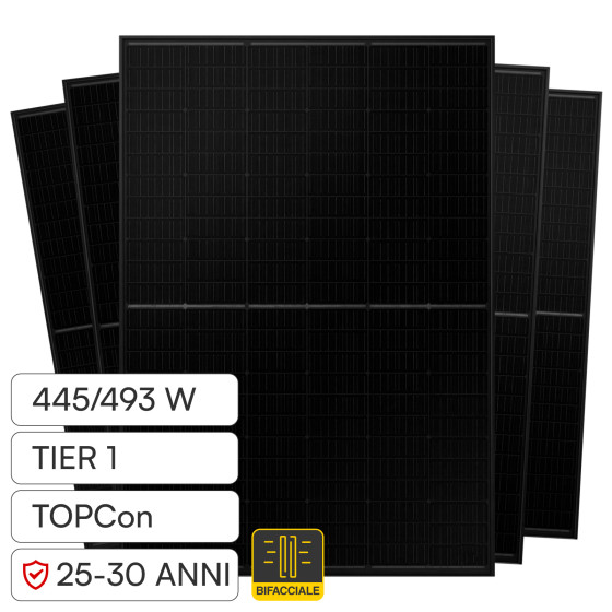 V-Tac Pannelli Fotovoltaici 445W STC 493W BNPI TopCon IP68