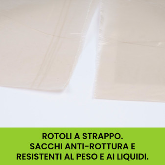 Sacchi Ambra Plastica HDPE Raccolta Differenziata 120L 90x120cm