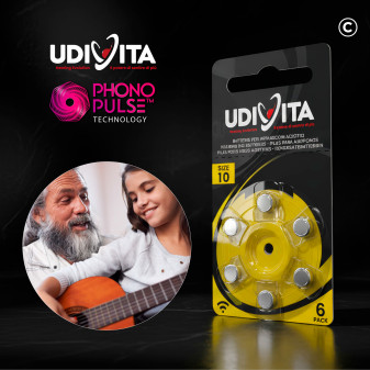 Udivita Misura 10 60 Batterie per Apparecchi Acustici Blister 6 pile