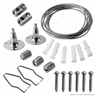V-Tac Kit per Montaggio a Sospensione per Tubi e Plafoniere LED