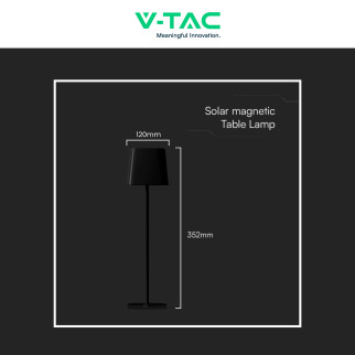 V-Tac VT-10116-W Lampada LED da Tavolo 5W 3in1 Ricaricabile