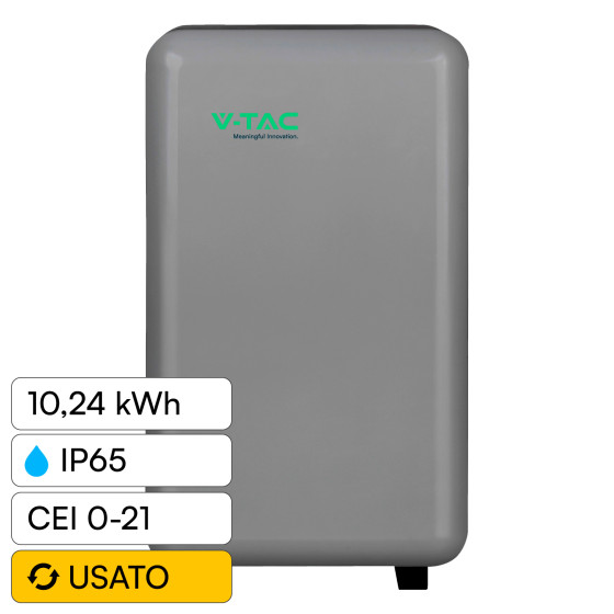 V-Tac VT-12040-1 Batteria BMS LiFePO4 51,2V 200Ah 10,24 kWh IP65