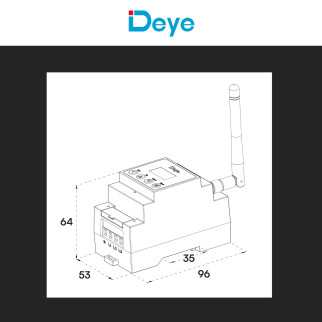 V-Tac Deye Wallbox Intelligente 7kW / 22kW + Misuratore + Antenna LoRa