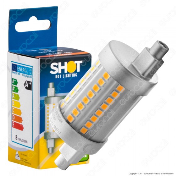 Bot Lighting Lampadina LED R7s L78 8W Tubolare con Attacco Bot Lighting Lampadina LED R7s L78 8W Tubolare con Attacco
