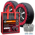 Calze da Neve per Auto DriveonSnow StrongFit Miglior Grip con Zone Rinforzate Montaggio Rapido Omologate