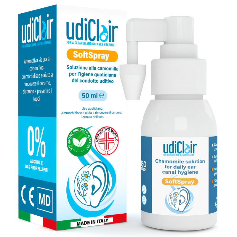 Udiclair SoftSpray Spray Auricolare per Rimozione Cerume 50ml