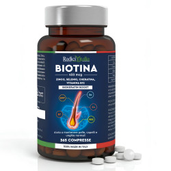 RadiciVitalia Biotina Zinco e Selenio 450mcg Vitamina B12 Barattolo