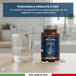 RadiciVitalia Biotina Zinco e Selenio 450mcg Vitamina B12 Barattolo