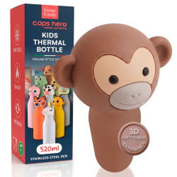 CapsHero Borraccia Termica Bambini 520ml Scimmia Monkey Milo