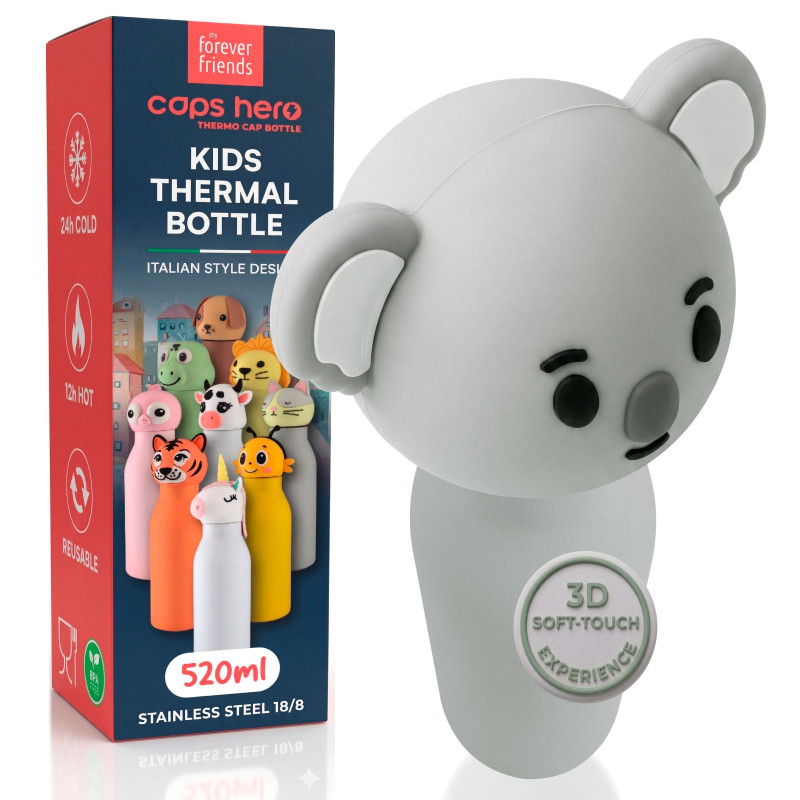 CapsHero Borraccia Termica Bambini 520ml Koala Koa