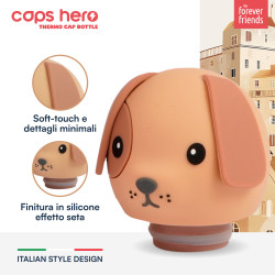 CapsHero Tappo Borraccia Termica Bambini Cane Dog Duke