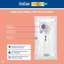 CliniCaps SoftSense Vital Testine Spazzolino Elettrico Delicate