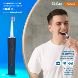 CliniCaps PinPoint Testine Spazzolino Elettrico Setole Precise