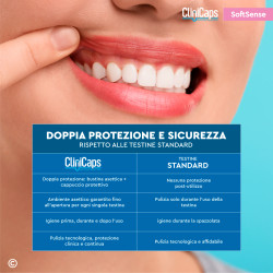 CliniCaps SoftSense Testine Spazzolino Elettrico Setole Morbide