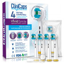 Testine Spazzolino Elettrico CliniCaps VividSmile Azione Smacchiante e Lucidante Compatibili Oral-B - Confezione da 4 Testine