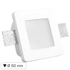 Portafaretto Quadrato da Incasso in Gesso per GU10 e GU5.3