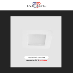 Portafaretto Quadrato da Incasso in Gesso per GU10 e GU5.3