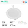 V-Tac VT-61006CCT Mini Pannello LED SMD Rotondo 6W CREE CCT