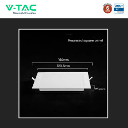 V-Tac VT-61006CCT Mini Pannello LED SMD Quadrato 6W CREE CCT
