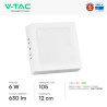 V-Tac VT-60006CCT Mini Pannello LED SMD Quadrato 6W Chip CREE CCT