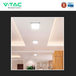 V-Tac VT-60006CCT Mini Pannello LED SMD Quadrato 6W Chip CREE CCT