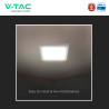 V-Tac VT-60006CCT Mini Pannello LED SMD Quadrato 6W Chip CREE CCT