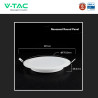 V-Tac VT-61012CCT Mini Pannello LED SMD Rotondo 12W Chip CREE CCT