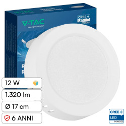 V-Tac VT-61012CCT Mini Pannello LED SMD Rotondo 12W Chip CREE CCT