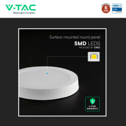 V-Tac VT-61012CCT Mini Pannello LED SMD Rotondo 12W Chip CREE CCT