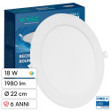 V-Tac VT-61018CCT Mini Pannello LED SMD Rotondo 18W Chip CREE Changing Color CCT a Incasso - SKU 78646