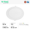 V-Tac VT-61018CCT Mini Pannello LED SMD Rotondo 18W Chip CREE CCT