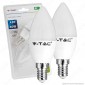 V-Tac VT-2106 Duo Pack Confezione 2 Lampadine LED E14 5,5W Candela - SKU 7291 / 7292 / 7293