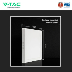 V-Tac VT-61018CCT Mini Pannello LED SMD Quadrato 18W Chip CREE CCT