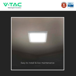 V-Tac VT-61018CCT Mini Pannello LED SMD Quadrato 18W Chip CREE CCT