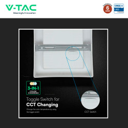 V-Tac VT-61018CCT Mini Pannello LED SMD Quadrato 18W Chip CREE CCT